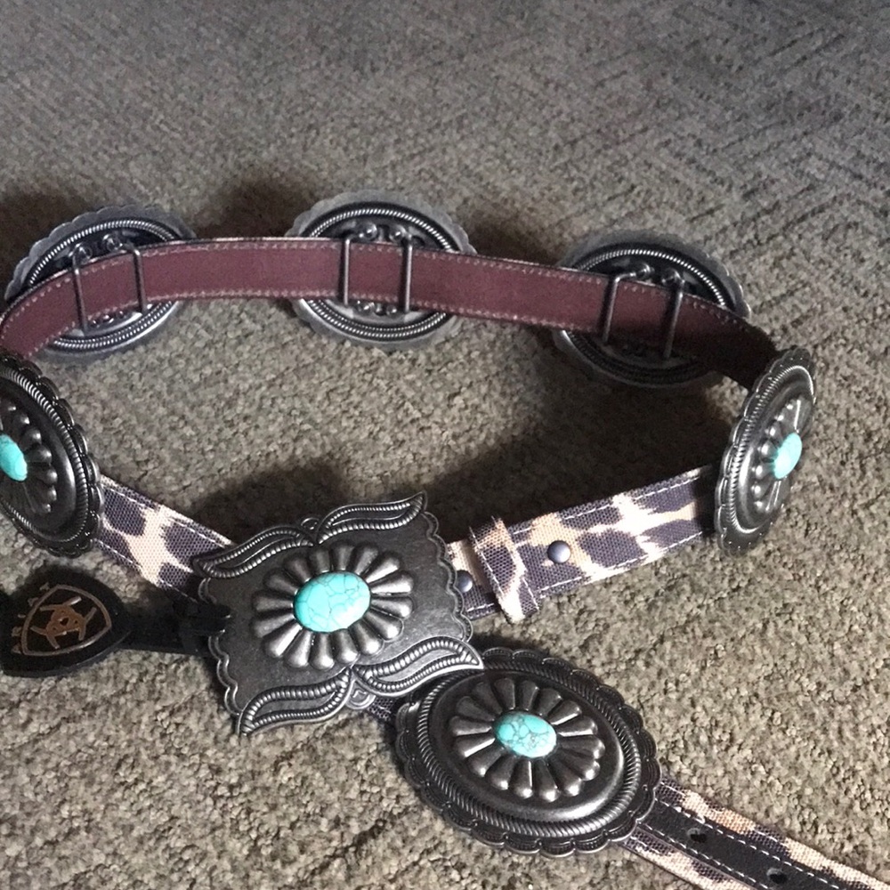 Ariat silver turquoise Belt, size Medium